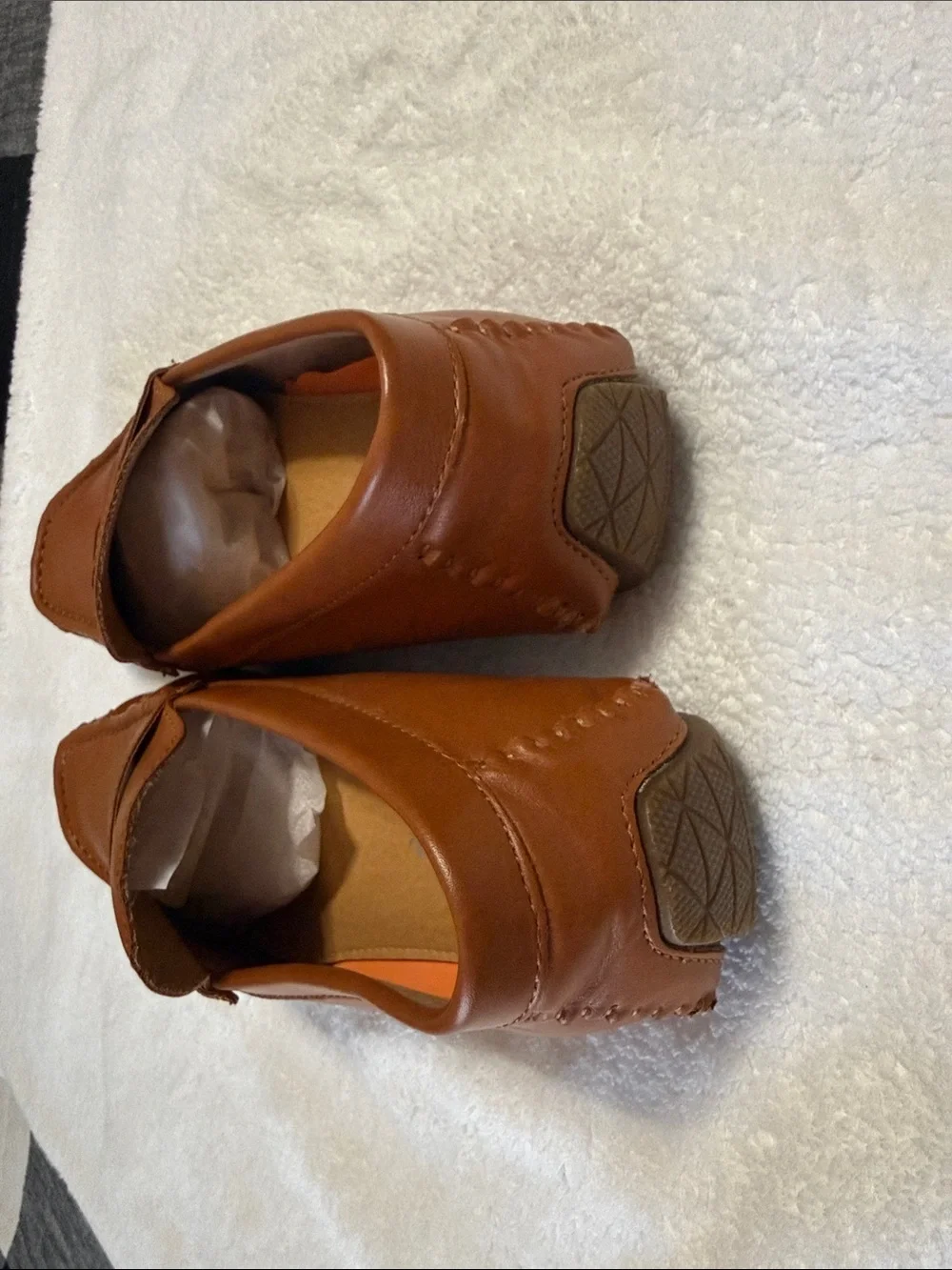 Men's Classic Cognac Leather Slip-On Loafers
